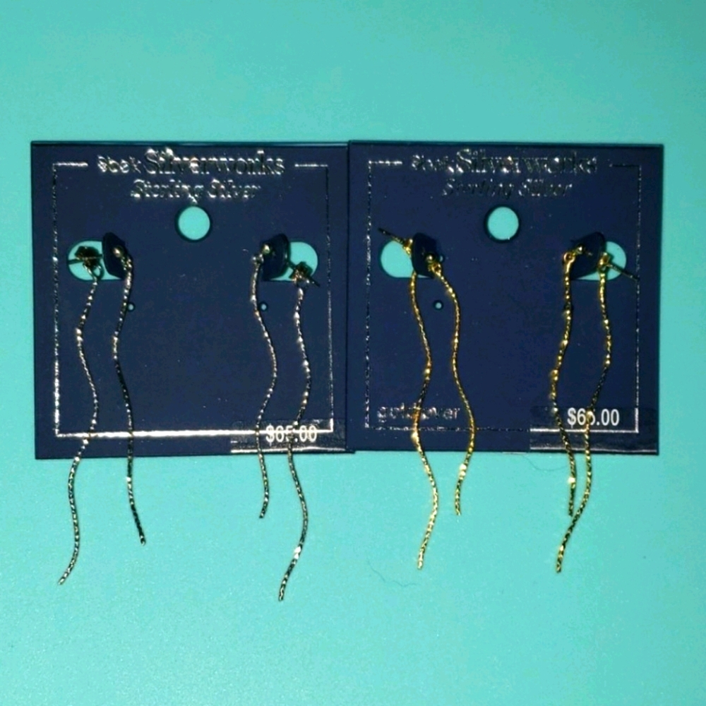 NWT Belk Double Dangle Earrings 2 Pairs